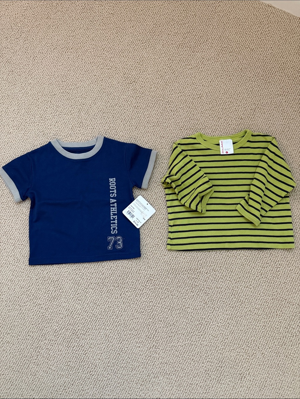 Set of 2 shirts - NWT Roots Organic Cotton Blue Tee 12-18M Hanna Anderson 80